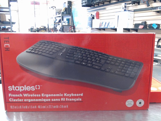 Clavier ergonomique sans fil francais