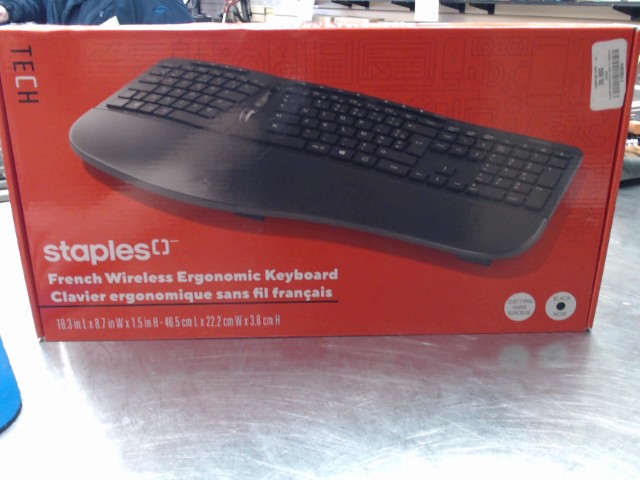 Clavier ergonomique sans fil francais