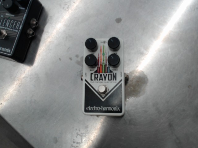 Pedale a effet deisng crayon blanc et n