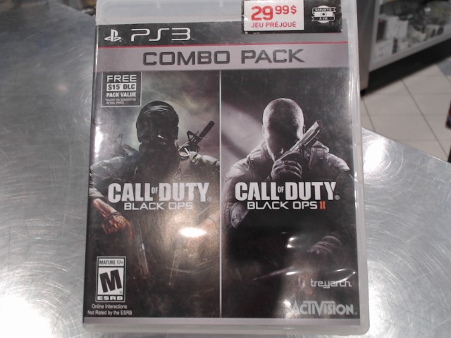 Combo pack black ops 1/2 jeu ps3