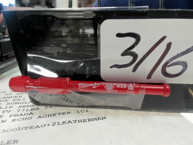 Diamond impact holesaw 3/16