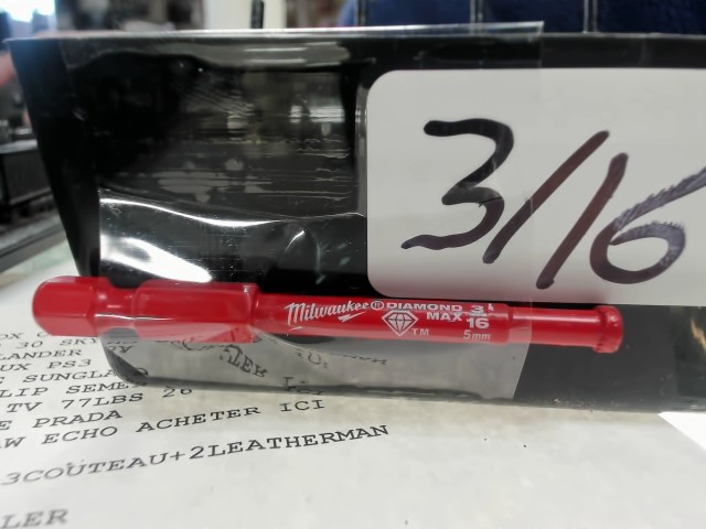 Diamond impact holesaw 3/16