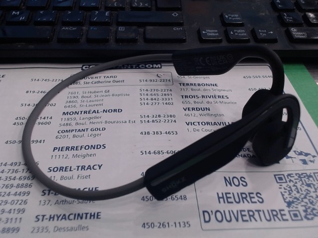 Ecouteur pour tempe shockz