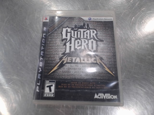 Metallica guitar hero jeu ps3