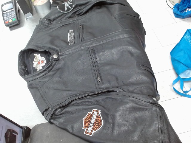 Manteau harley davidson en cuir