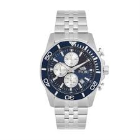 Montre fiori silver et bleu