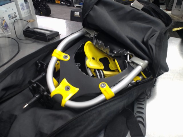 Raquette avec baton dans sac