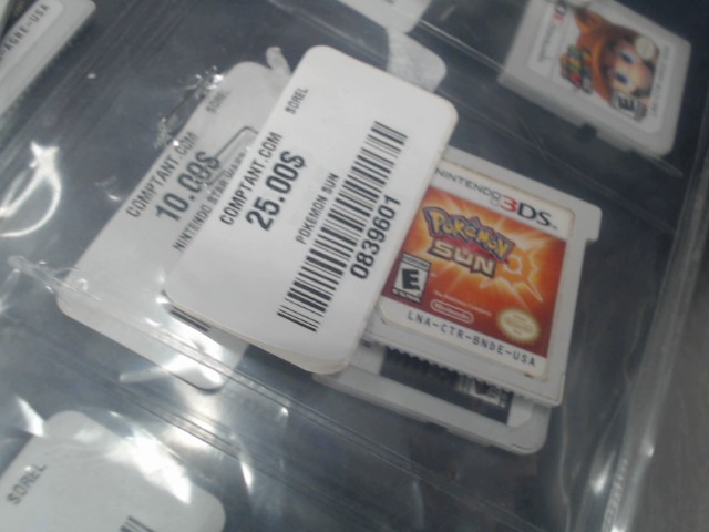 Pokemon sun pas de pochette erreur photo