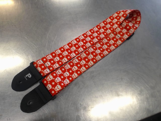 Courroie de guitare (red skulls)