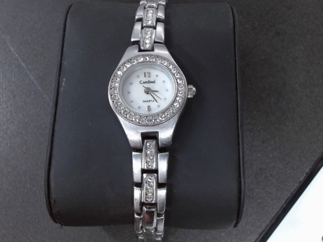 Montre stainless stell faux diamant