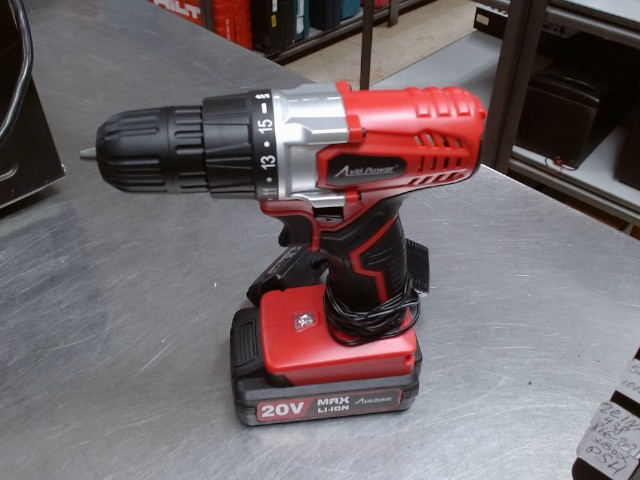 Kit drill batterie 20v + chrg