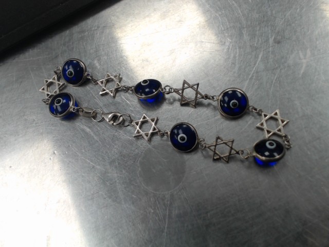 Bracelet argent etoile david evil eye