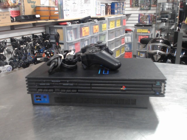 Console playstation 2+man+fil