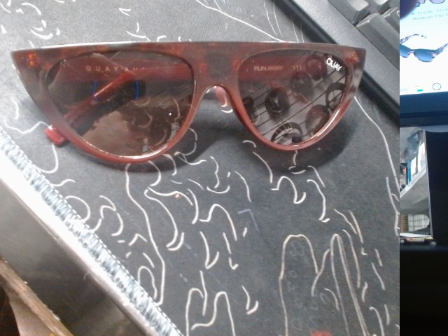 Lunette soleil quay rouge