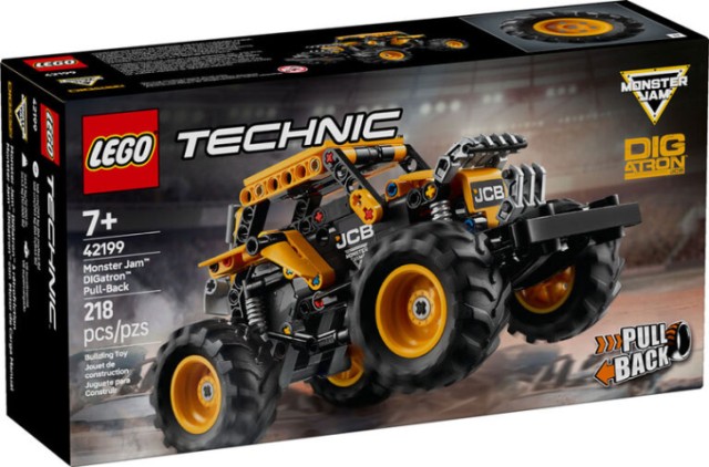 Lego technics monster jam noir orange