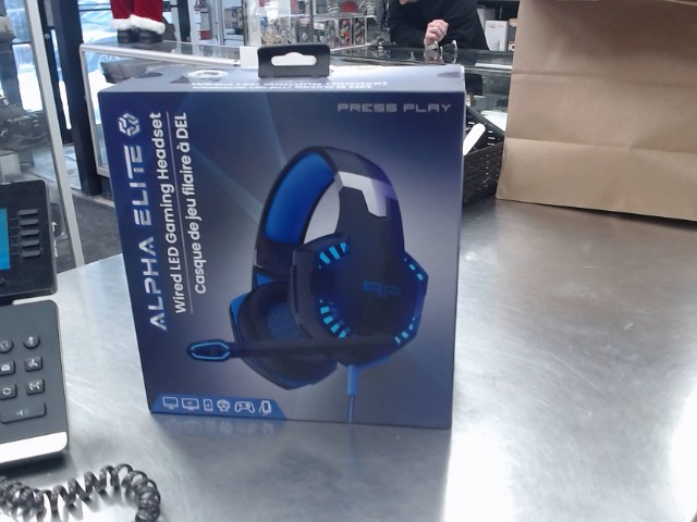 Press play alpha elite led wired headpho