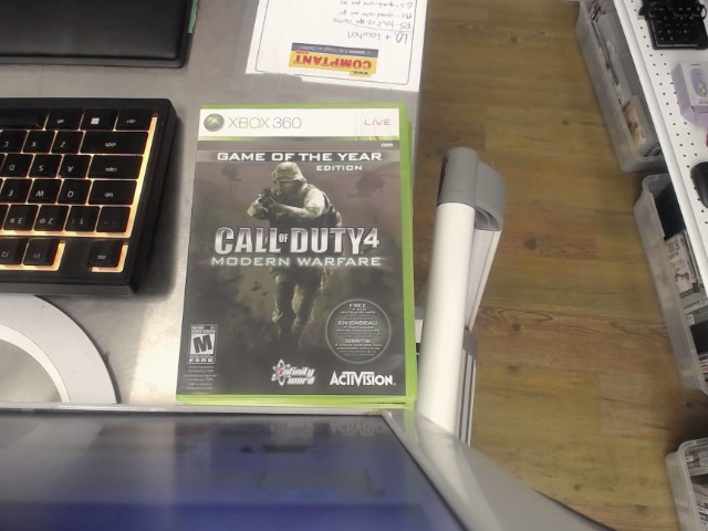Jeux xbox 360 call of duty mw