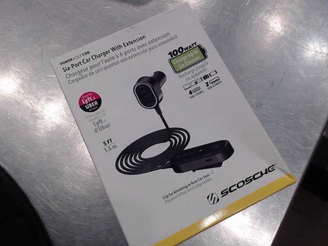 Chargeur pour auto a 6 ports + extension