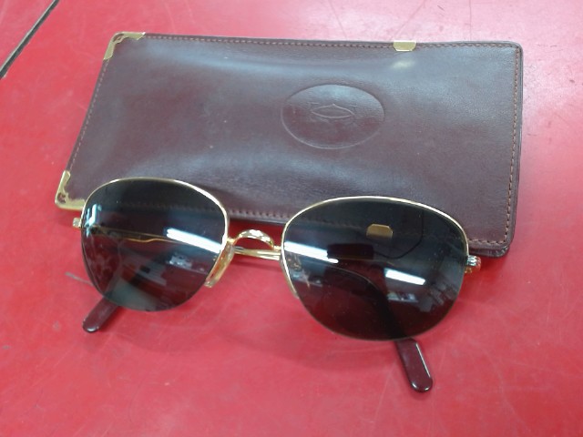 Lunettes dorees avec etui