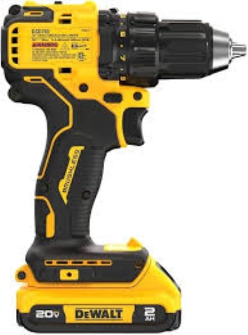 Drill dewalt avec batterie et chargeur