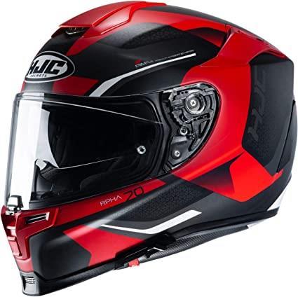 Casque rouge et noir