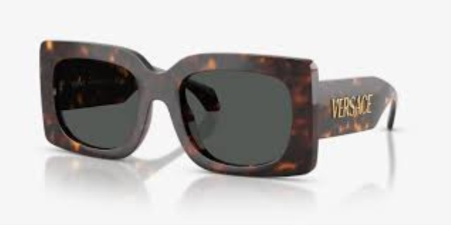 Versace wide frame brown sunglasses