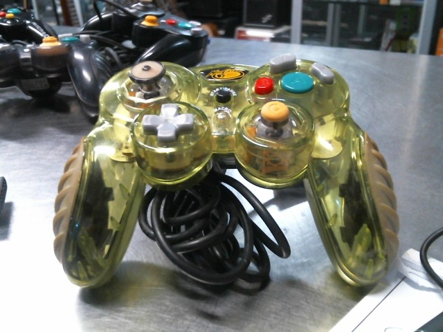 Manette pour gamecube verte transparante