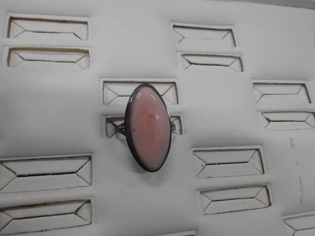 Bague argent pierre rose