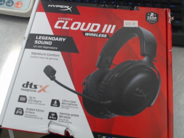 Ecouteur gamin hyperx cloud 3 new in box