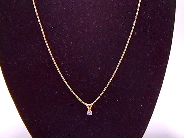 CHAINE EN OR 14KT AVEC PENDENTIF