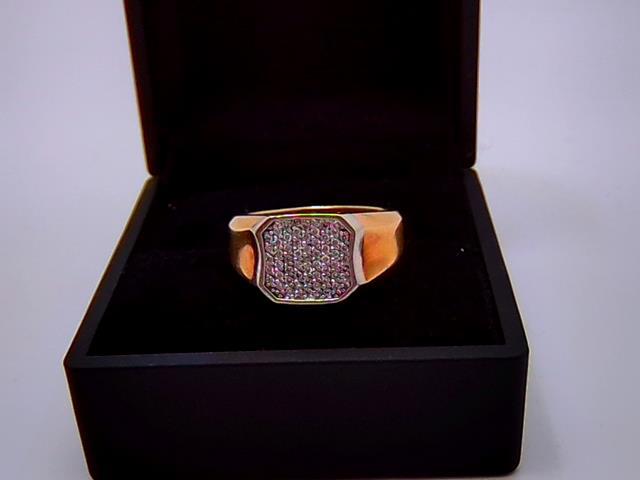 Bague en or 10kt avec diamants g:10.5