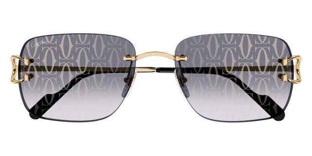 Cartier shades black gold + box and case