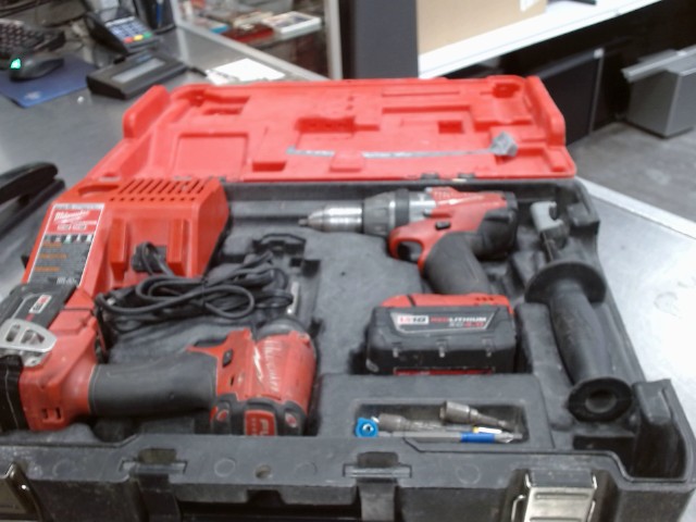 Kit drill+impact+2batt 4ah+chrg+case