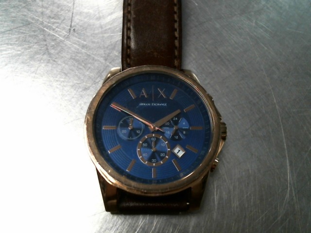 Montre homme armani band en cuire
