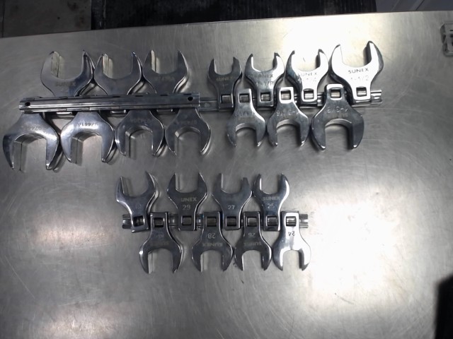 Crow feet wrench heads 3 sets