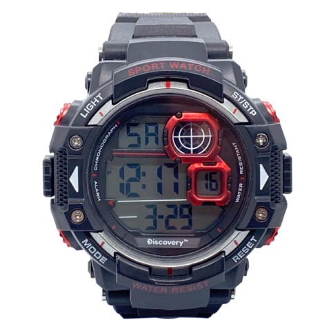 Montre multifonction noir/rouge