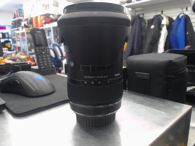 Lentille sigma de canon 18-35mm