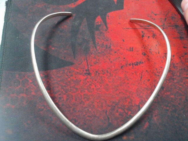 Colier argent solide demi cercle