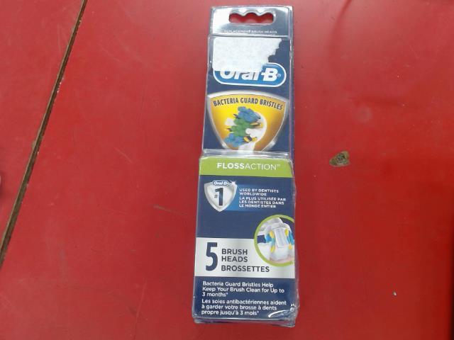 5 brossettes pour brosse a dent oral-b