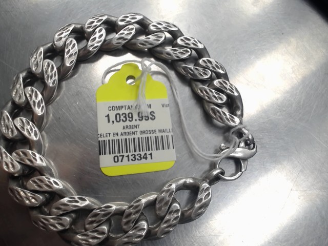 Bracelet en argent grosse maille