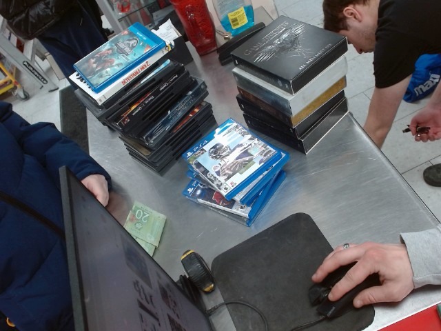 Lots de 5 jeux sports et 20 films dvd