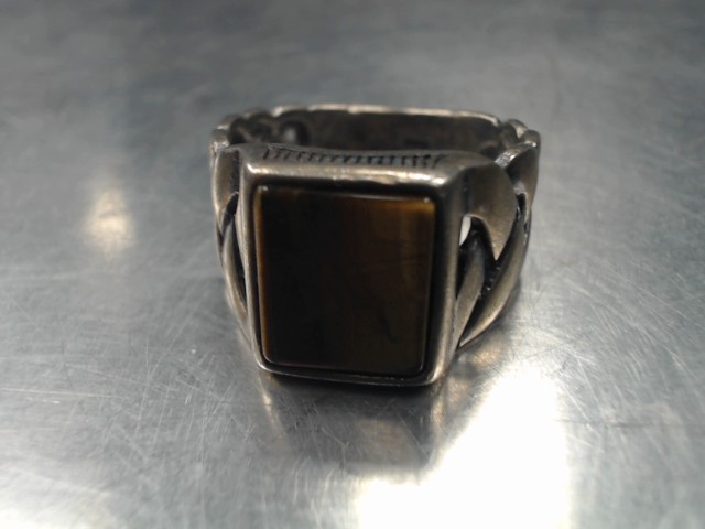 Bague avec pierre de tigre 925