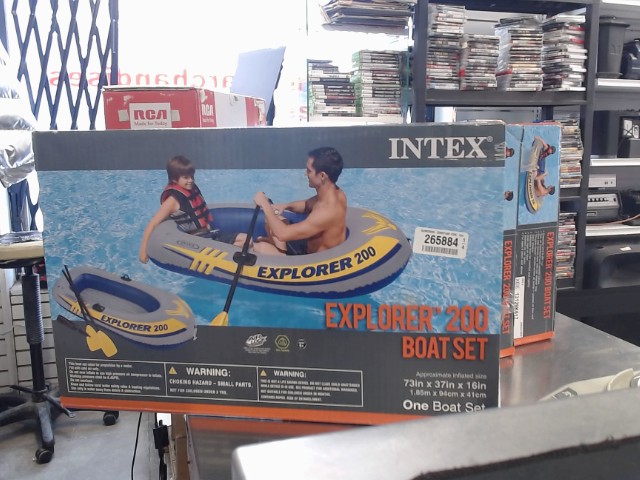 Inflatable boat raft setwith 2 oars+pum