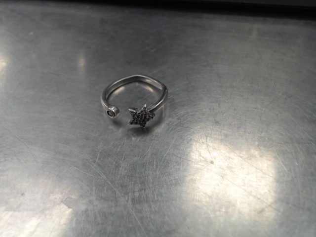 Bague silver 925 ouverte etoile
