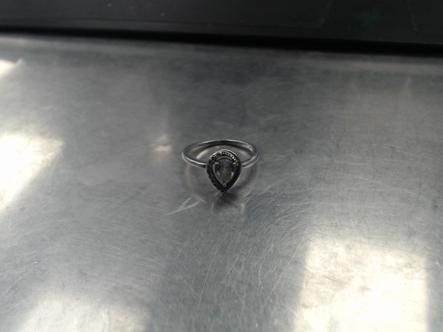 Bague silver 925 solitaire goutte pierre