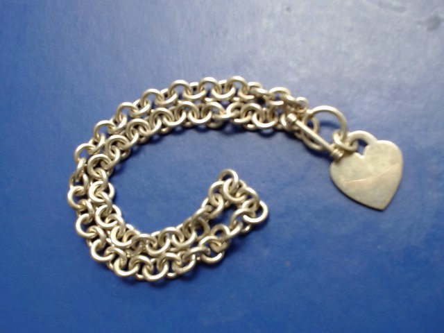 Collier en argent avec coeur