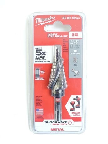 Impact step drill bit #4