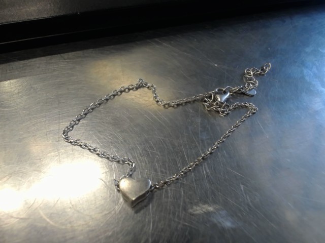 Petit bracelet en argent avec coeur