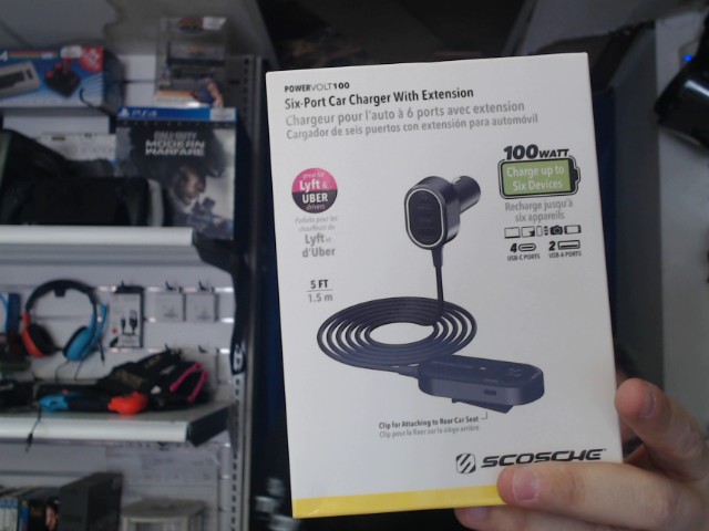 Chargeur pour l'auto � 6 ports extension