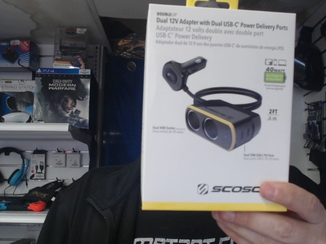 Adaptateur 12 volts double avec 2 ports